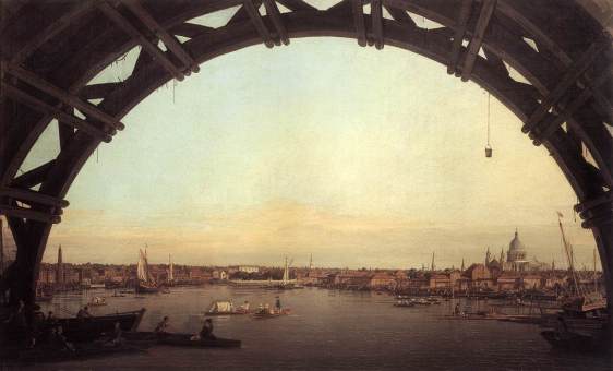 Canaletto - London- Seen Through an Arch of Westminster Bridge