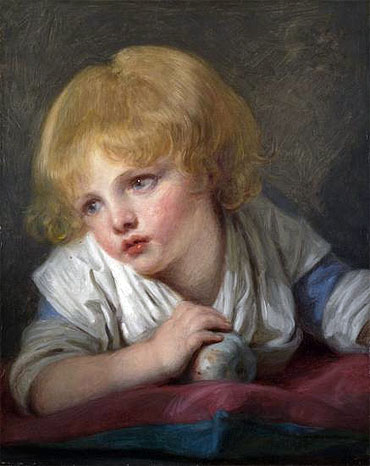 Jean-Baptiste Greuze - A Child with an Apple