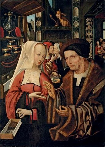 Jacob Cornelisz van Oostsanen - The ill-matched lovers