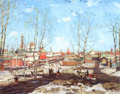 Konstantin Yuon - Spring in the Trinity Monastery, 1911